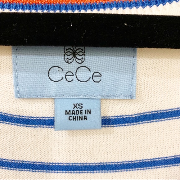 Cece Striped Tunic Size Extra Small NWT - Picture 3 of 4